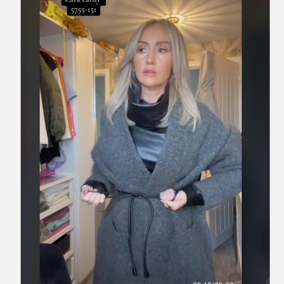 Zara Belted Cropped Wool Sweater - Picture 7 of 15